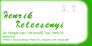 henrik kelecsenyi business card